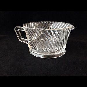 Vintage Depression Glass Federal "Diana" Crystal Clear Creamer
